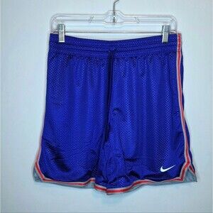 Nike Dri-Fit Shorts Blue With Orange Stripe Size Small